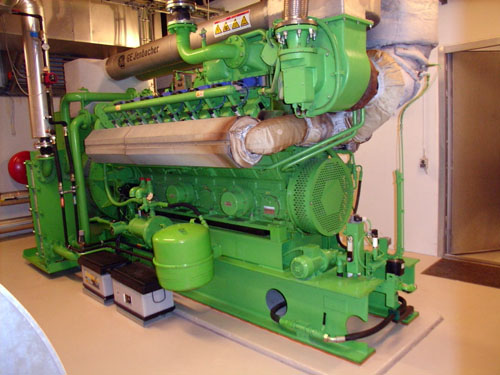 Jenbacher 316 biogasmotor hos Lemvig Biogas